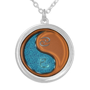 Cancer & Wood Snake Silver Plated Necklace