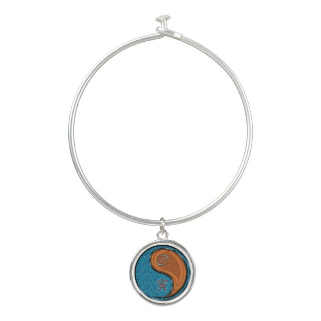 Cancer & Wood Tiger Bangle Bracelet (Front)
