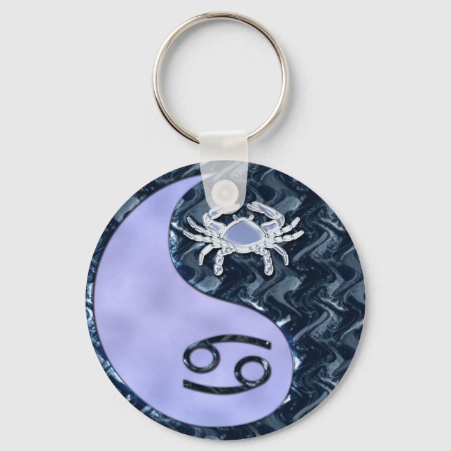 Cancer Yin Yang Keychain (Front)