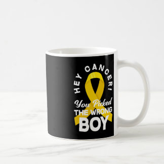 Cancer You Picked The Wrong Boy Childhood Cancer W Coffee Mug