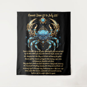 Cancer Zodiac Art Tapestry