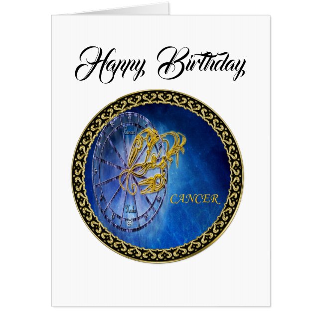 Cancer Zodiac Astrology design Horoscope Card (Front)
