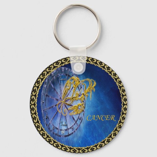 Cancer Zodiac Astrology design Horoscope Keychain