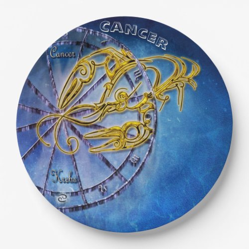 Cancer Zodiac Astrology design Horoscope Paper Plates