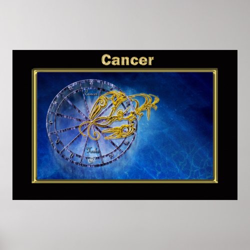 Cancer Zodiac Astrology design Poster