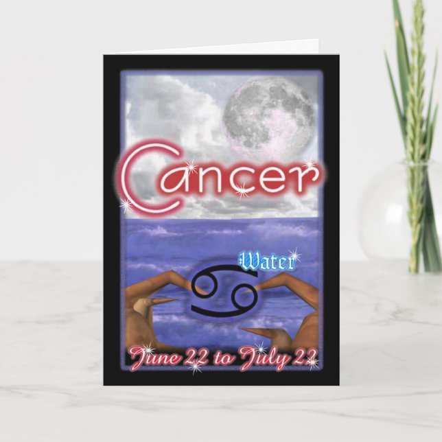 Cancer Zodiac birthday card (Front)