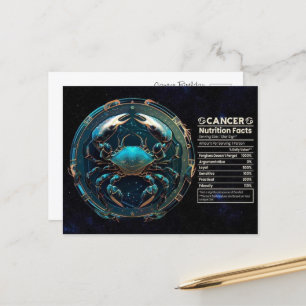 Cancer Zodiac Birthday Postcard