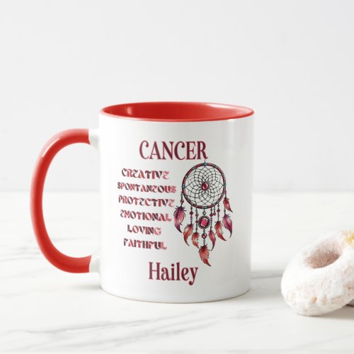 Cancer Zodiac Birthstone Mug