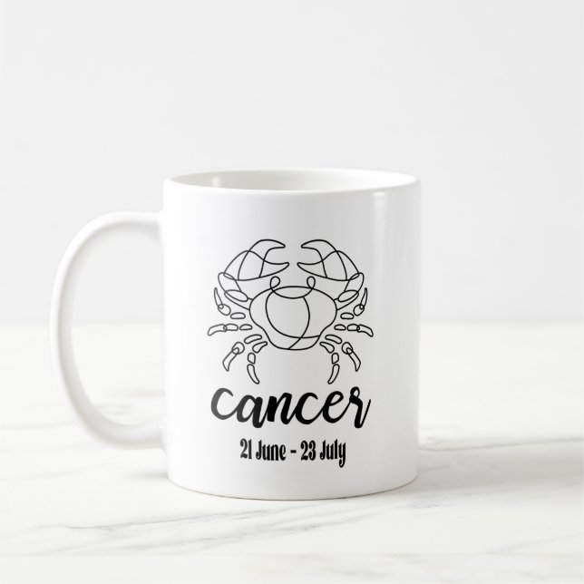 Cancer, Zodiac Coffee Mug (Left)