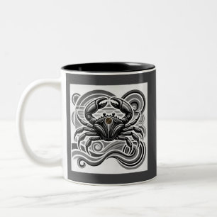Cancer Zodiac Coffee Mug Black and White