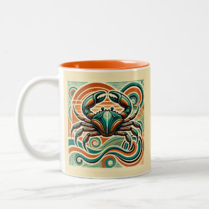 Cancer Zodiac Coffee Mug Retro Design