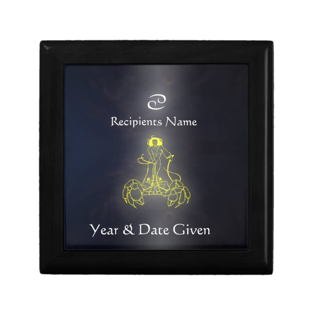 Cancer Zodiac Collection Jewellery Box (Front)