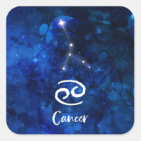Cancer Zodiac Constellation Blue Galaxy Celestial