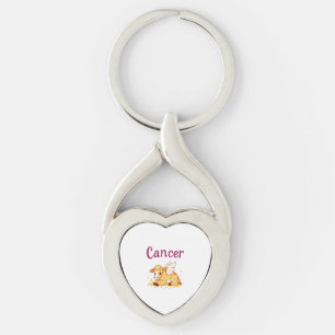 Cancer Zodiac Cow , Cute Cancer Keychain