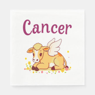 Cancer Zodiac Cow , Cute Cancer Napkins