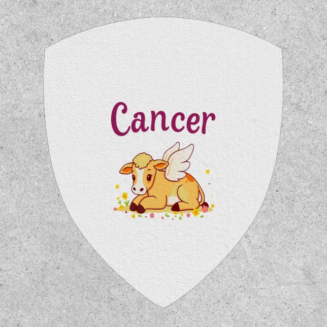 Cancer Zodiac Cow , Cute Cancer Patch (Front)