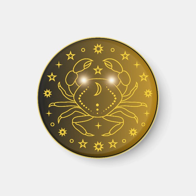 Cancer Zodiac Emblem | Minimal Celestial Symbol Magnet (Front)