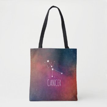 Cancer Zodiac Galaxy Tote Bag by rheasdesigns at Zazzle