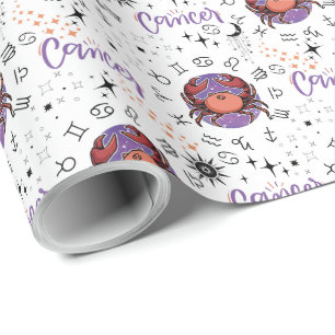 Cancer Zodiac Gift Wrapping Paper