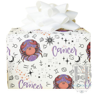 Cancer Zodiac Gift Wrapping Paper