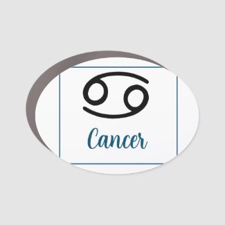 Cancer Zodiac Glyph Car Decal