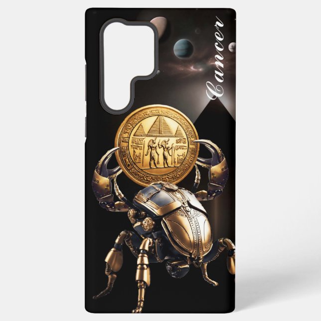 Cancer, zodiac, gold, birth, design, pretty  samsung galaxy case (Back)
