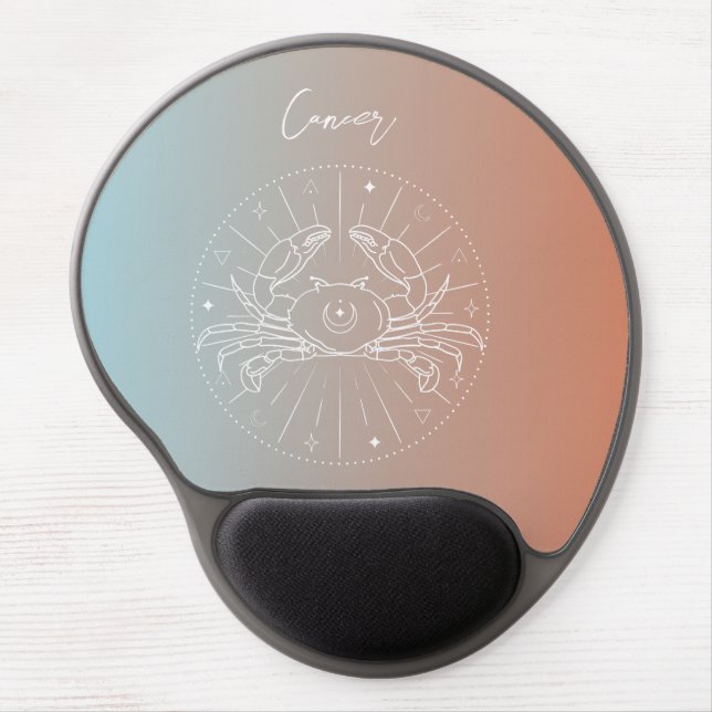 Cancer zodiac horoscope star sign gradient gel mouse pad (Front)