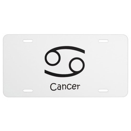 Cancer Zodiac June 21 _ July 22 Astrology License Plate