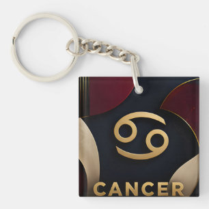 Cancer Zodiac Luxury Celestial Astrology Gift Keychain