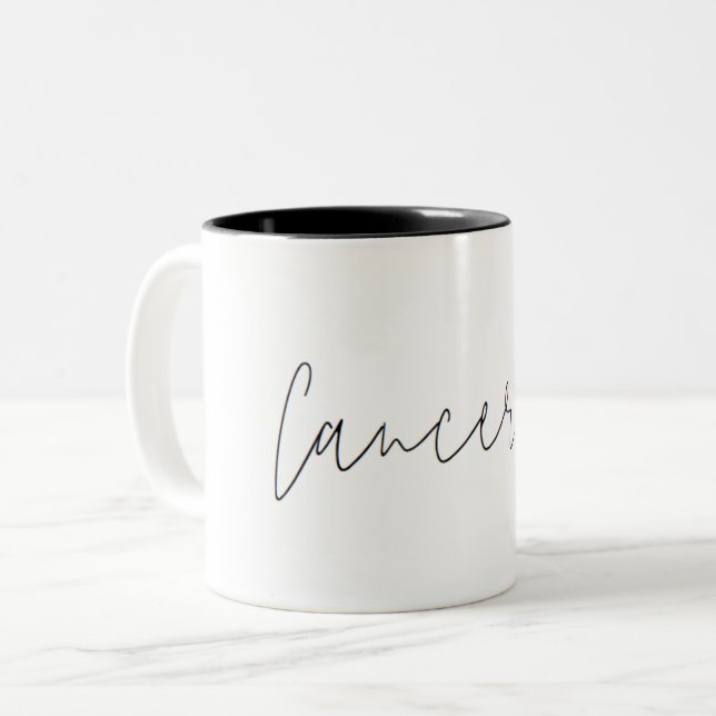 Cancer Zodiac Minimalist Mug (Front Left)