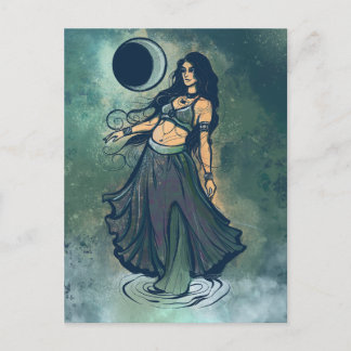 Cancer Zodiac MoonChild Goddess Belly Dancer       Postcard