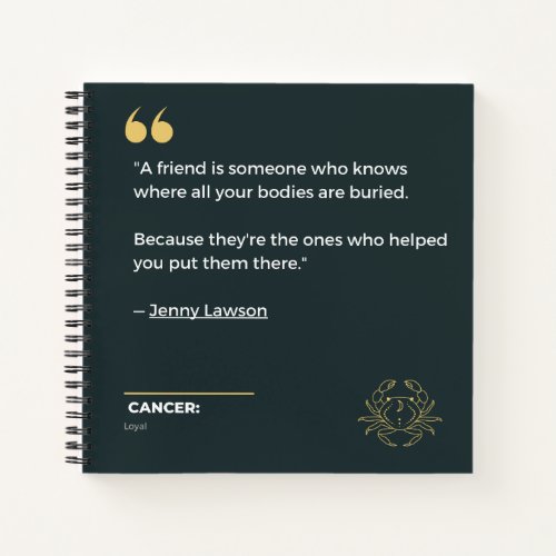 Cancer zodiac Notebook