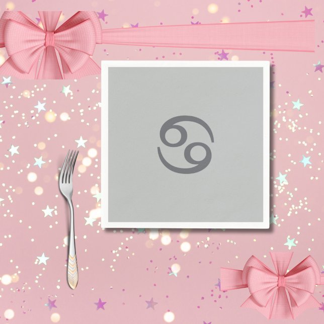 Cancer zodiac  -   pale gray napkins (Creator Uploaded)