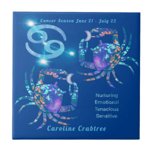 Cancer Zodiac Personalized Trait  Ceramic Tile