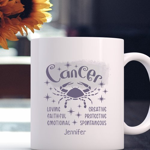 Cancer Zodiac Personalized Traits Horoscope   Coffee Mug