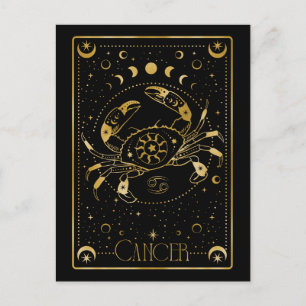 Cancer zodiac postcard