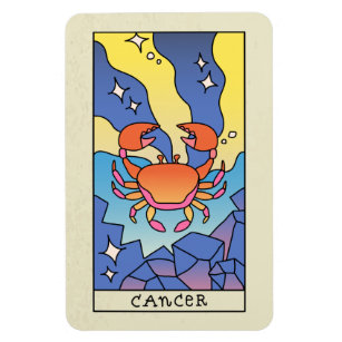 Cancer Zodiac Sign Abstract Art Vintage Magnet