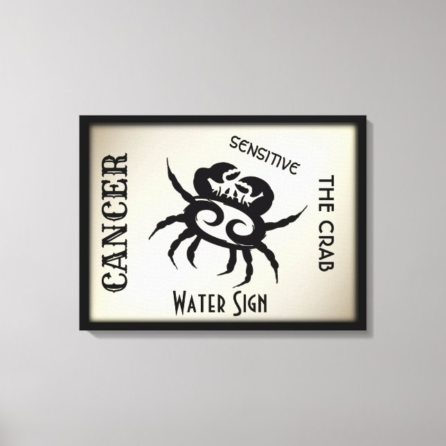 Cancer Zodiac Sign and Symbol Framed (Front)