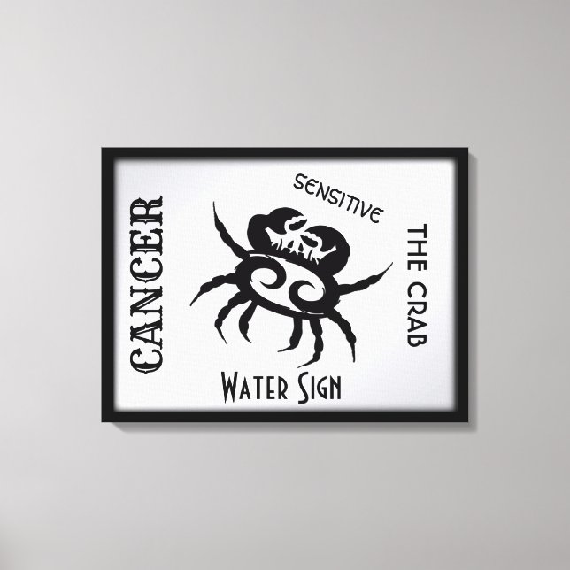 Cancer Zodiac Sign and Symbol Framed (Front)