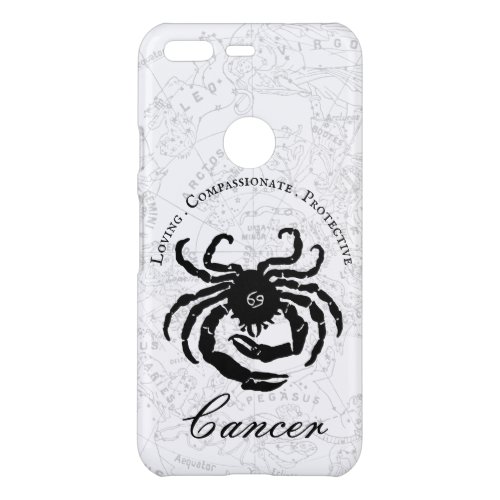 Cancer Zodiac Sign Astrology Traits Black White Uncommon Google Pixel Case