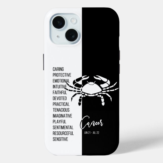 Cancer Zodiac Sign Case-Mate iPhone Case (Back)