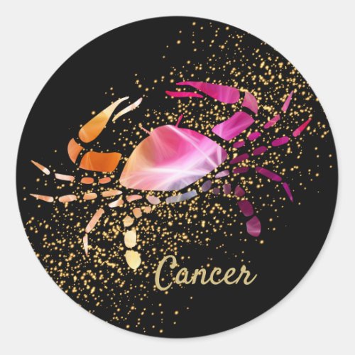Cancer _ Zodiac Sign Classic Round Sticker