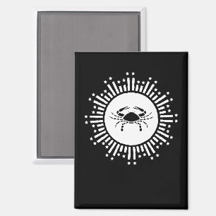 Cancer Zodiac Sign Crab Cosmic Starburst Design Magnet