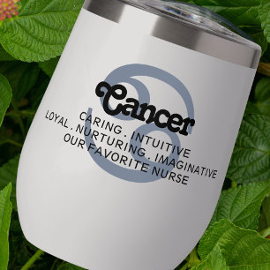 Cancer Zodiac Sign Custom Traits Thermal Wine Tumbler
