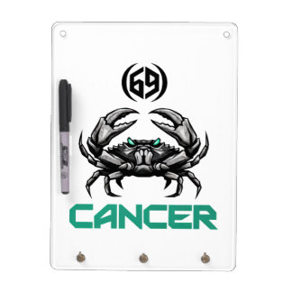 Cancer Zodiac Sign Cyber Neon Techwear Dry Erase Board