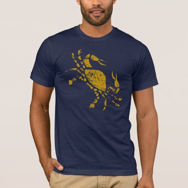 Cancer Zodiac Sign Grunge June 21 - July 22 T-Shirt (Front)
