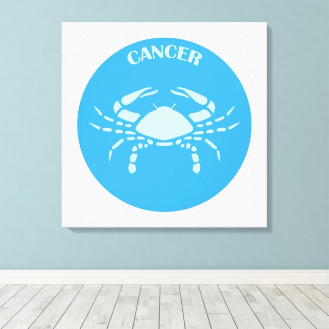 Cancer, Zodiac Sign, Horoscope, Astrology Canvas Print (Insitu(Wood Floor))