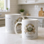 Cancer Zodiac Sign Horoscope Personalized Gift Coffee Mug<br><div class="desc">Capture the caring and intuitive nature of Cancer with this personalized mug. Emotional, loyal, and deeply connected to home and family, Cancer radiates comfort. Customize with a name or heartfelt message to create a meaningful astrology gift they’ll treasure.</div>