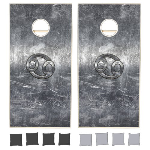 Cancer Zodiac Sign in Industrial Style Cornhole Set
