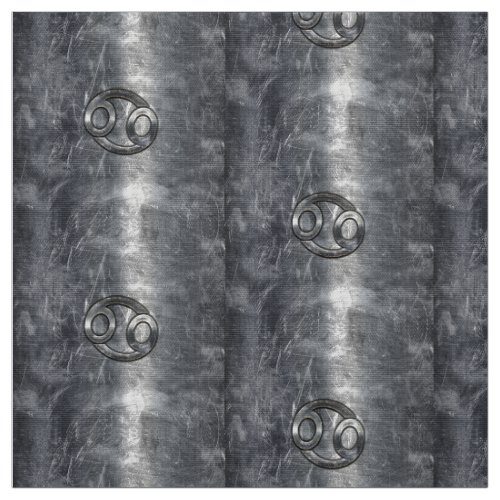 Cancer Zodiac Sign in Industrial Style Fabric